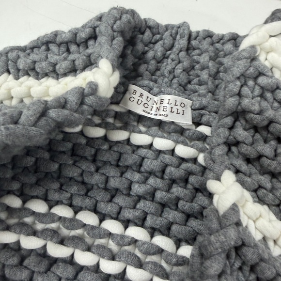 BRUNELLO CUCINELLI
Cropped cardigan and White Striped Women's XXL NWT L69-25 - Picture 4 of 10
